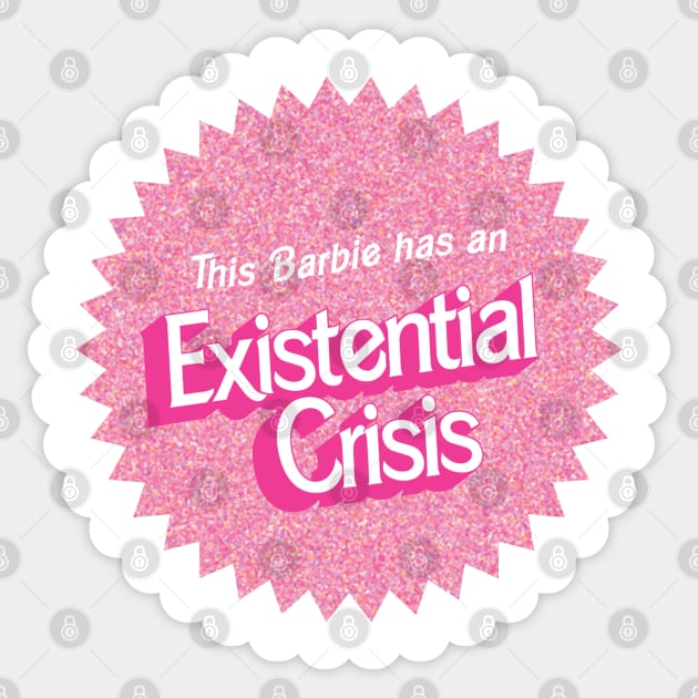 Barbie with Existential Crisis Sticker by Pinches Dibujos Feos